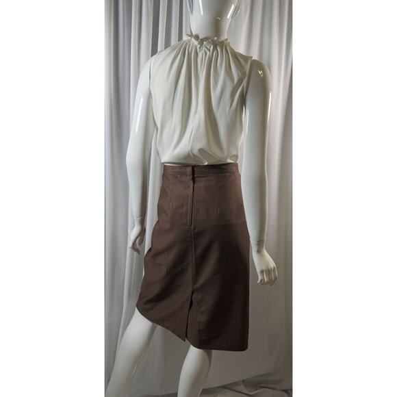 Classic Handmade Pencil Skirt, Charcoal Brown, Sz: 10, 64-63 - Picture 2 of 16